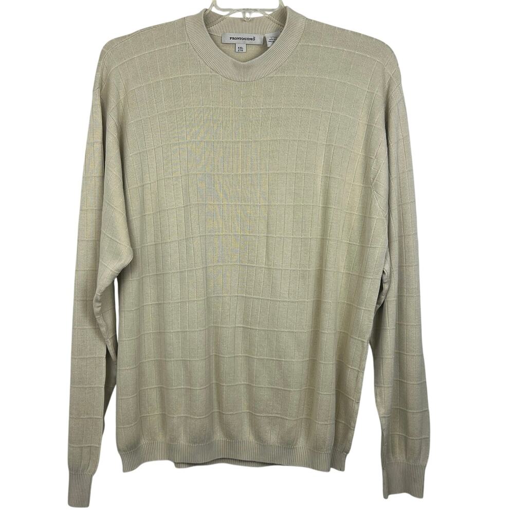 Pronto-Uomo Silk Sweater men’s XXL 100% silk RN number 78987 lightwieght